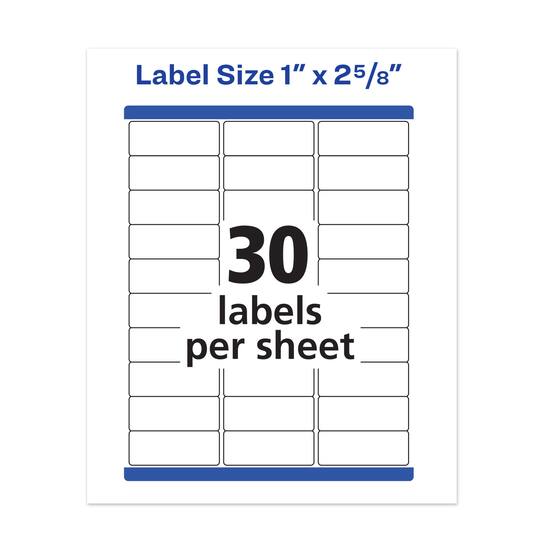 5 Packs: 1,500 ct. (7,500 total) Avery® White Waterproof Printable Address  Labels